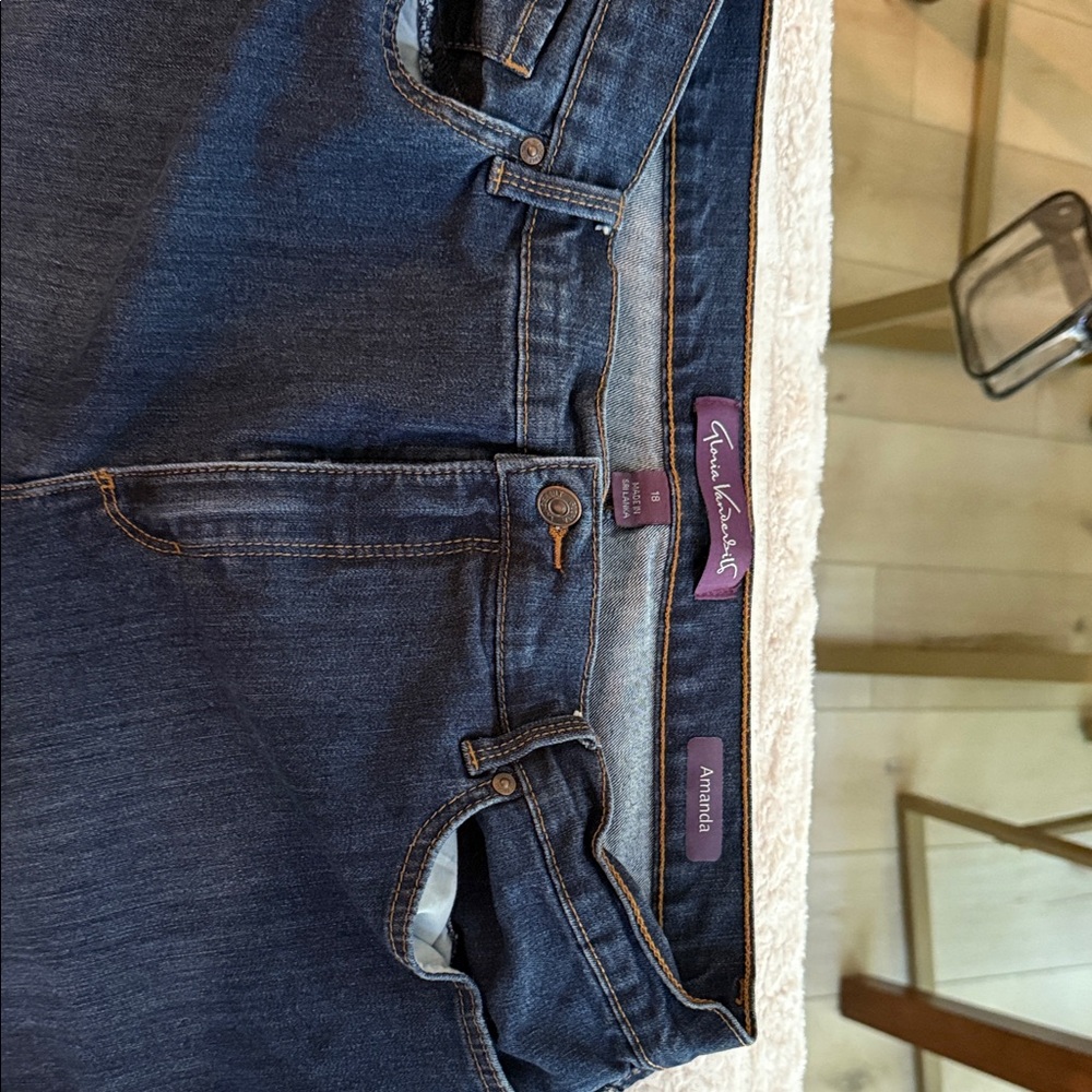 Gloria Vanderbilt Women's Boyfriend Jeans - Dark Blue
